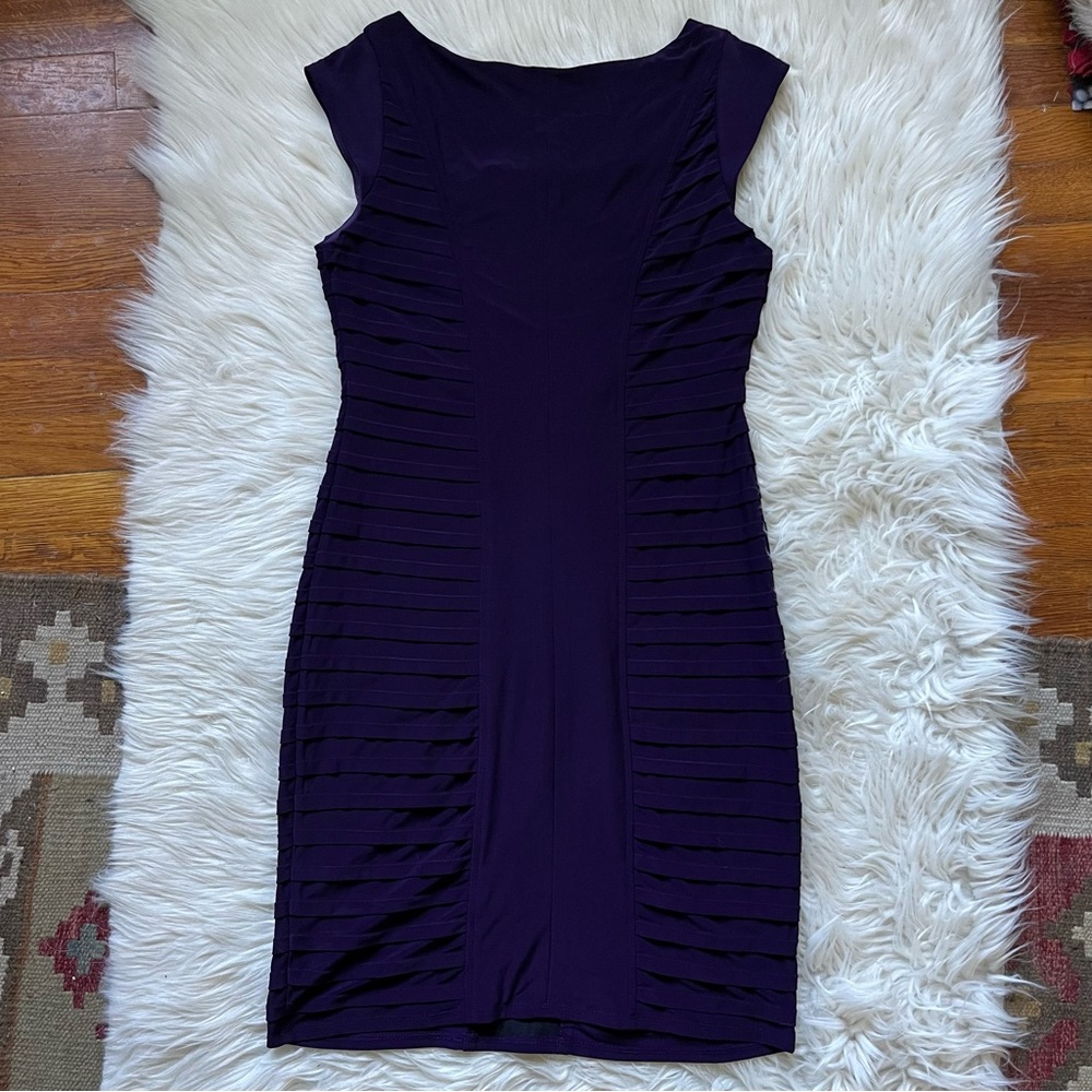 Scarlett Nite purple fitted casual dress size 8